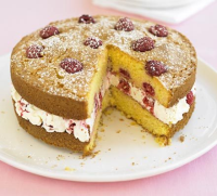 Raspberry & lemon polenta cake recipe - BBC Good Food image