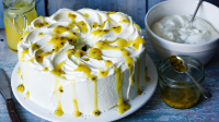 Angel food cake with lemon curd recipe - BBC Food image