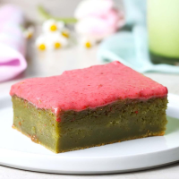 Strawberry Matcha Mochi Butter Cake Recipe by Tasty image