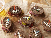 Pastrami Football Finger Sandwiches Recipe - Food Net… image