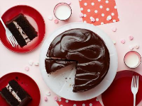 Chocolate Cherry Candy Cake Recipe - Food Network image