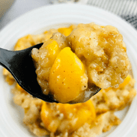 Maw Maw’s Southern peach cobbler with canned peaches … image