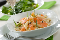 Pasta with Smoked Salmon and Capers Recipe | Epicurious image