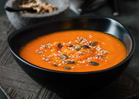Butternut Squash Soup Recipe with Red Peppers | Sainsbury ... image
