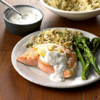 Salmon with Creamy Dill Sauce Recipe: How to Make It image