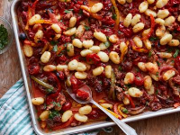 Crispy Sheet Pan Gnocchi with Sausage and Peppers Recipe ... image