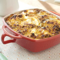 Sausage, Egg and Biscuits Casserole Recipe | MyRecipes image