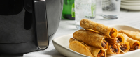 Air-Fryer Taquitos with Cauliflower and Black Beans ... image