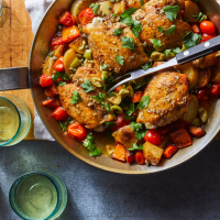 Sicilian-Style Chicken Thighs Recipe | EatingWell image