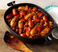 Sausage & bean casserole recipe | BBC Good Food image