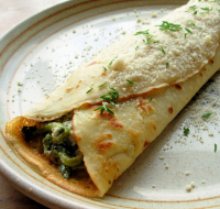 Savory Mushroom, Spinach & Cheese Crepes Recipe - Food.… image