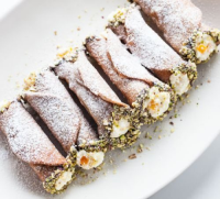 Sunken chocolate amaretto cake recipe - BBC Food image