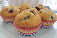 Blueberry Cream Muffins Recipe | Allrecipes image