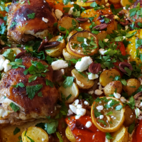 Mediterranean Chicken Sheet Pan Dinner Recipe | Allrecipes image