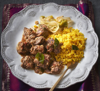 Beef rendang & turmeric rice recipe - BBC Good Food image