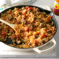 Spicy Cajun Sausage and Rice Skillet Recipe: How to Make It image