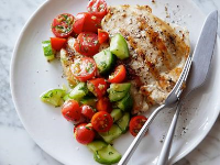Grilled Chicken with Tomato-Cucumber Salad - Food Netw… image