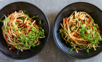 Chile-Oil Noodles With Cilantro Recipe - NYT Cooking image