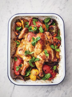 Harissa chicken traybake | Chicken recipes | Jamie Olive… image