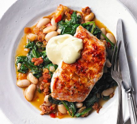 Smoky hake, beans & greens recipe - BBC Good Food image