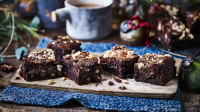Gooey chocolate brownies recipe - BBC Food image