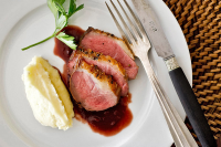 Peppered Duck Breast With Red Wine Sauce - NYT Cooking image
