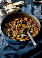 Italian braised beef stew in red wine - delicious. magazine image