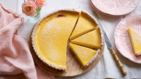 Passion fruit tart with orange pastry recipe - BBC Food image