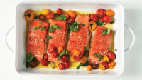 Slow-Baked Salmon and Cherry Tomatoes Recipe - Martha Ste… image