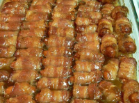 Bacon Wrapped Smokies - Just A Pinch Recipes image