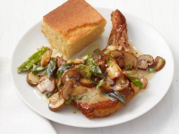 Pork Chops With Mushroom Gravy Recipe | Food Network ... image