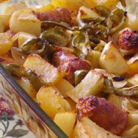 Italian Sausage with Peppers, Onions and Potatoes | Just A ... image