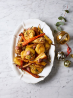 Roasted root veg | Jamie Oliver Christmas recipes image