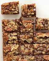 Chocolate Pecan Pie Bars Recipe - Martha Stewart image