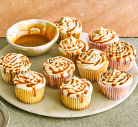 Salted caramel cupcakes recipe - BBC Good Food image