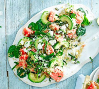 Cucumber, Tomato, And Avocado Salad Recipe by Tasty image