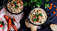Chicken Soup with Smoked Sausage, White Beans and Gr… image