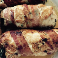 Chicken Breast Stuffed with Spinach Blue Cheese and Bac… image