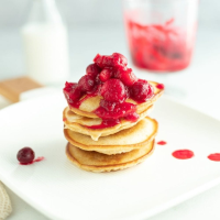 Cranberry Keto Pancakes With Almond Flour - Keto Diet Yum image