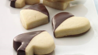 Chocolate-Dipped Shortbread Cookies Recipe - BettyCrocke… image