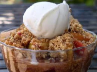 Crunchy Oatmeal Topping Peach Cobbler - Just A Pinch … image