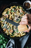 Caramelized Onion, Mushroom and Chicken Penne Recipe ... image