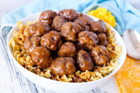 Salisbury Steak Meatballs | Just A Pinch Recipes image