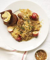 Slow-Cooker Sausages With Sauerkraut and Potatoes Reci… image