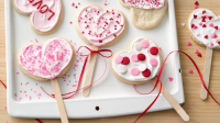 Heart-Shaped Cookie Pops Recipe - Pillsbury.com image