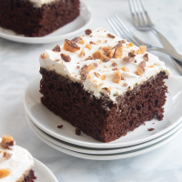 Toffee Poke Cake Recipe: How to Make It - Taste of Home image