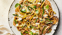 How To Make Linguine With Asparagus, Squash & Charred … image