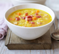 Lentil & bacon soup recipe - BBC Good Food image