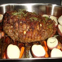 Broiled and Slow-Roasted Butterflied Leg of Lamb With ... image
