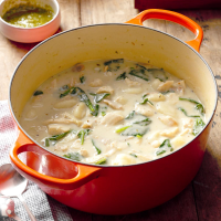 Chicken Gnocchi Pesto Soup Recipe: How to Make It image